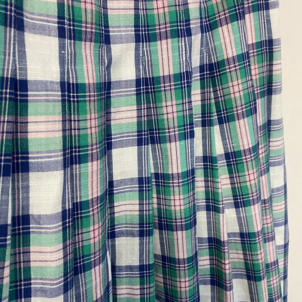 Pendleton Country Sophisticates Checked Plaid Vintage A-Line Midi Skirt Sz 6-8*
